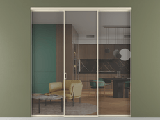 Перегородка Формато внутри проёма 3 створки