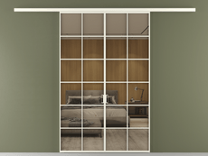 Перегородка Формато вдоль стены 2 створки