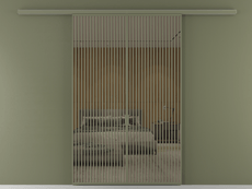 Перегородка Формато вдоль стены 2 створки