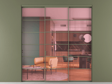 Перегородка Formato внутри проёма 3 створки