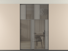 Перегородка Мозаик внутри проёма скрытое крепление в потолок 2 створки