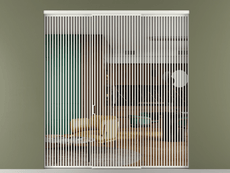 Перегородка Formato внутри проёма 3 створки