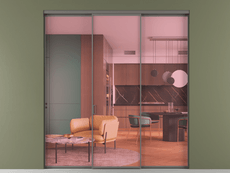 Перегородка Formato внутри проёма 3 створки