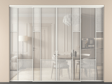 Перегородка Mosaic внутри проёма 4 створки