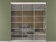 Перегородка Formato внутри проёма 3 створки с синхронным механизмом