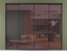 Перегородка Formato внутри проёма 4 створки