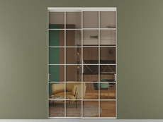 Перегородка Formato внутри проёма 2 створки