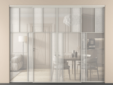 Перегородка Mosaic внутри проёма 4 створки