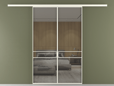 Перегородка Formato вдоль стены 2 створки