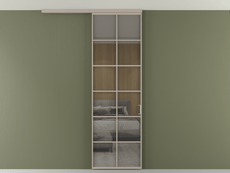 Перегородка Формато вдоль стены на потолок 1 створка