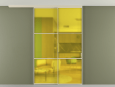 Перегородка Formato вдоль стены на потолок телескопик синхро 2