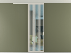 Перегородка Formato вдоль стены на потолок 1 створка