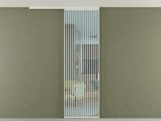 Перегородка Формато вдоль стены на потолок 1 створка