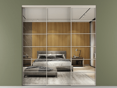 Перегородка Формато внутри проёма 3 створки с синхронным механизмом