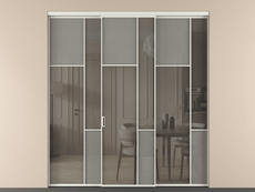 Перегородка Mosaic внутри проёма 3 створки