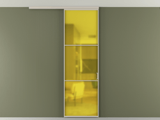 Перегородка Формато вдоль стены на потолок 1 створка