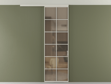 Перегородка Формато вдоль стены на потолок 1 створка