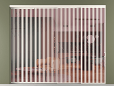 Перегородка Формато внутри проёма 4 створки с синхронным механизмом