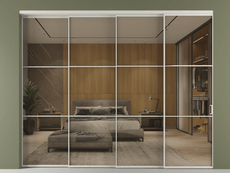 Перегородка Формато внутри проёма 4 створки с синхронным механизмом