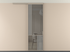 Перегородка Mosaic вдоль стены на потолок 1 створка