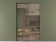 Перегородка Формато внутри проёма 2 створки