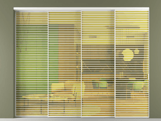 Перегородка Формато внутри проёма 4 створки с синхронным механизмом