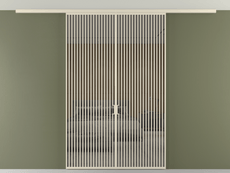 Перегородка Формато вдоль стены на потолок 2 створки