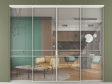 Перегородка Формато внутри проёма 4 створки