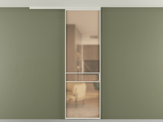 Перегородка Формато вдоль стены на потолок 1 створка