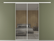 Перегородка Formato вдоль стены 2 створки