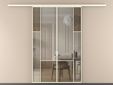 Перегородка Mosaic вдоль стены 2 створки