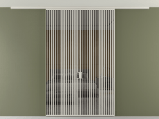 Перегородка Формато вдоль стены на потолок 2 створки