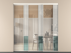 Перегородка Mosaic внутри проёма телескопик синхро 2