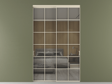 Перегородка Formato внутри проёма 2 створки