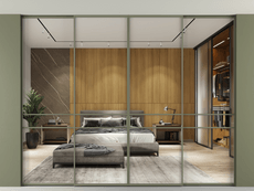 Перегородка Formato внутри проёма скрытое крепление в потолок 4 створки