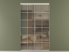 Перегородка Formato внутри проёма 2 створки