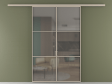 Перегородка Формато вдоль стены 2 створки