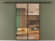 Перегородка Формато вдоль стены 2 створки