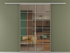 Перегородка Formato вдоль стены двустворчатая