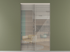 Перегородка Формато внутри проёма 2 створки