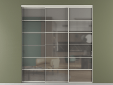 Перегородка Formato внутри проёма 3 створки с синхронным механизмом