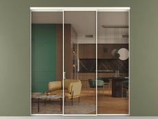 Перегородка Formato внутри проёма 3 створки