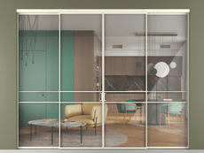 Перегородка Формато внутри проёма 4 створки