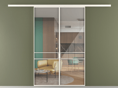 Перегородка Formato вдоль стены 2 створки