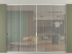 Перегородка Формато внутри проёма скрытое крепление в потолок 4 створки