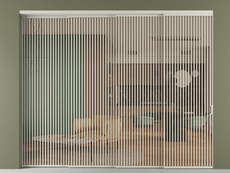 Перегородка Формато внутри проёма 4 створки с синхронным механизмом