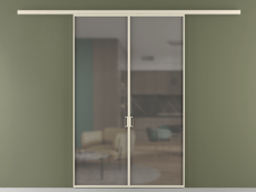 Перегородка Формато вдоль стены 2 створки