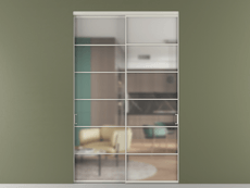 Перегородка Formato внутри проёма 2 створки