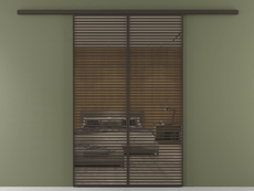 Перегородка Formato вдоль стены 2 створки