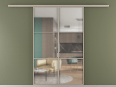 Перегородка Formato вдоль стены 2 створки